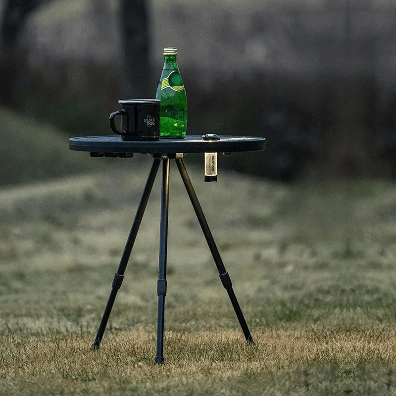 Outdoor Portable Folding Table Ultra Light Camping Triangular Support Small Round Table Adjustable Table Chair Simple Tea Table thumbnail 3
