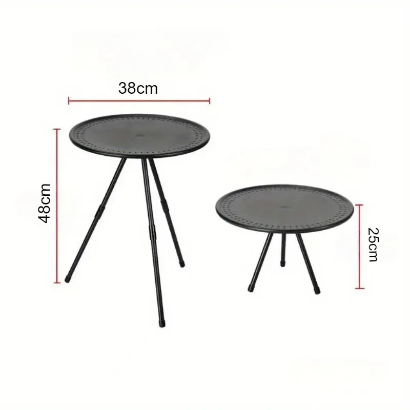 Outdoor Portable Folding Table Ultra Light Camping Triangular Support Small Round Table Adjustable Table Chair Simple Tea Table thumbnail 6