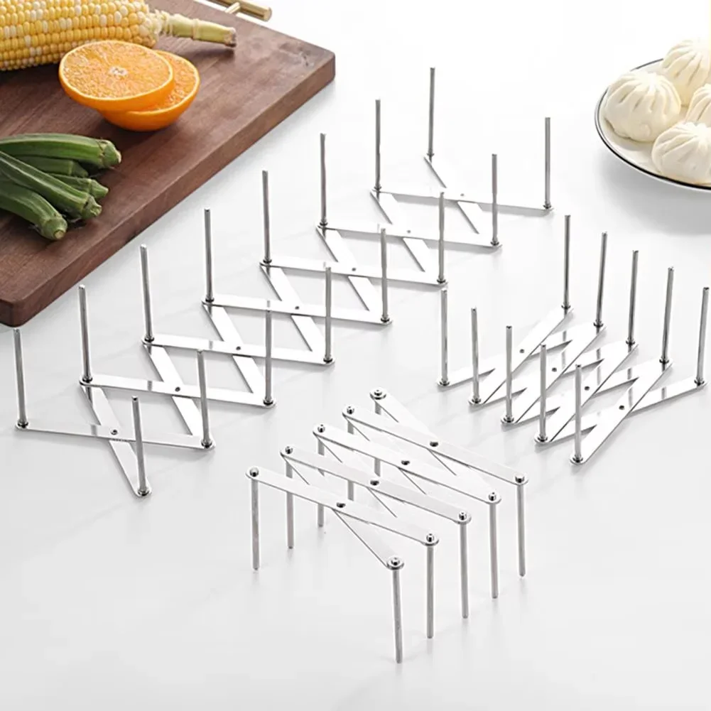 Retractable Storage Rack Space Saving Pot Lid Holder Space-Saving Stainless Steel Plate Dish Rack Heavy Duty For Kitchen Tools thumbnail 3