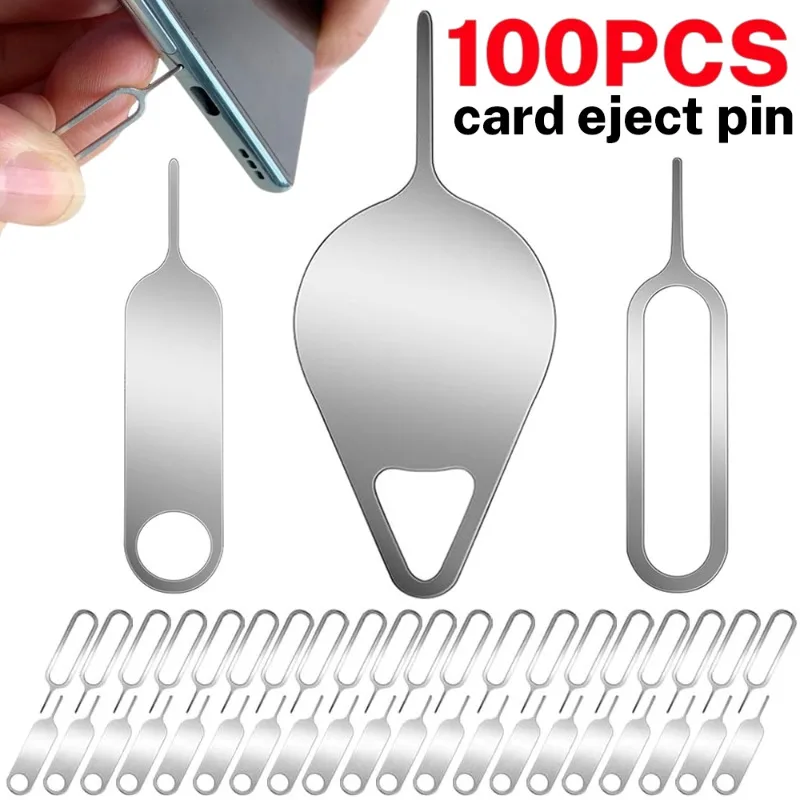 10-100PCS Metal Eject Sim Card Tray Open Pin Needle Key Tool for Universal Phone for iPhone 16 15 SamSung Xiaomi Apple IPad thumbnail 2