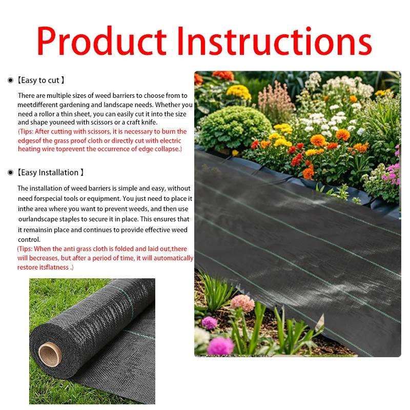 Weed film, garden landscape fabric, weed proof cloth, strong breathable plastic covering, thick and durable floor covering pad thumbnail 6