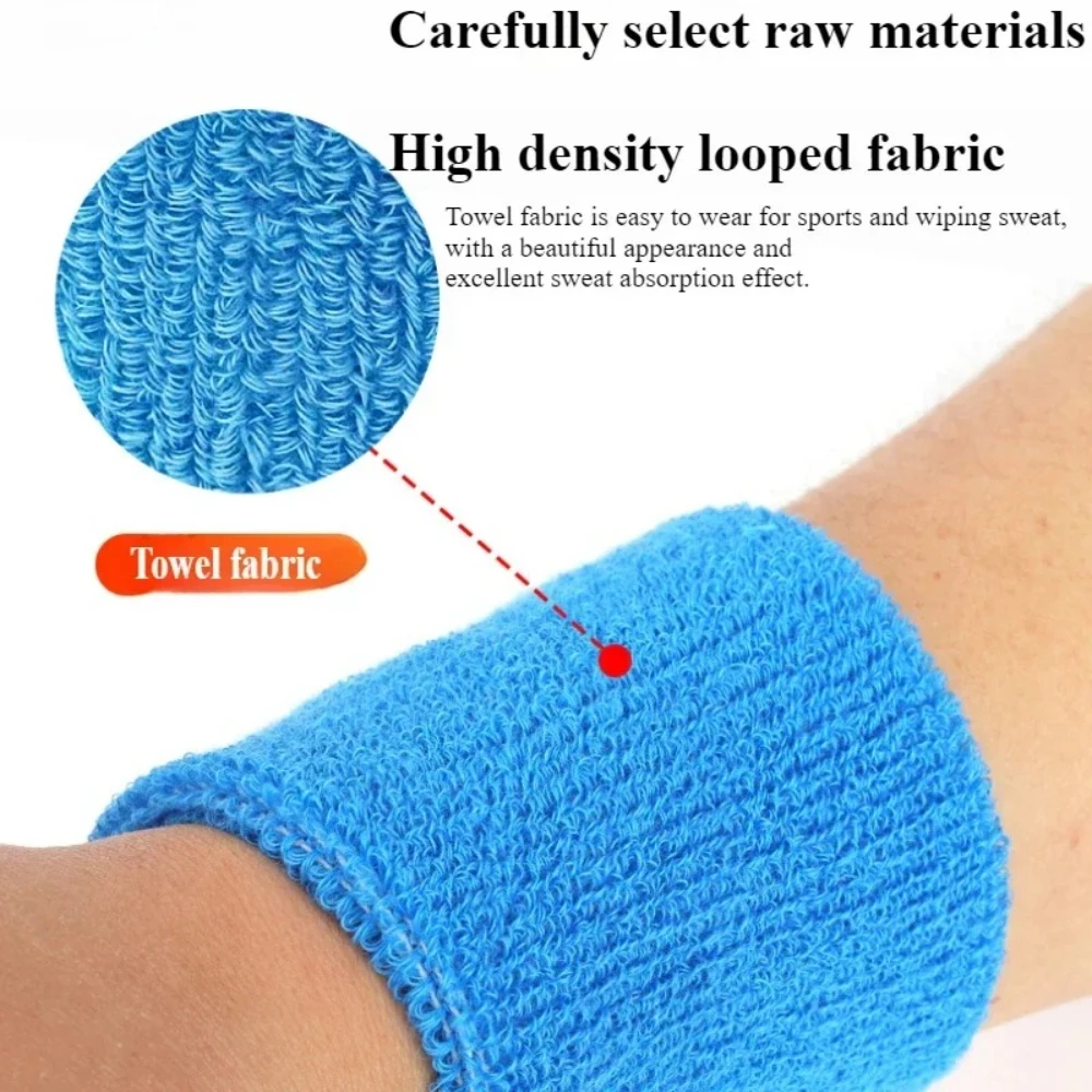 8*5cm Sports wristband made of cotton for comfortable outdoor fitness breathable and sweat absorbing wrist protection thumbnail 2