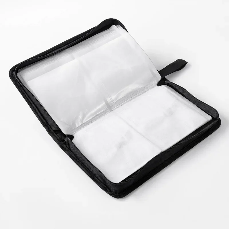 Portable Zipper DVD CD Holder 80pcs Capacity Storage Pouch Bag Double-side CD DVD Storage Sleeve Case Wallet Album Carrying Case thumbnail 4