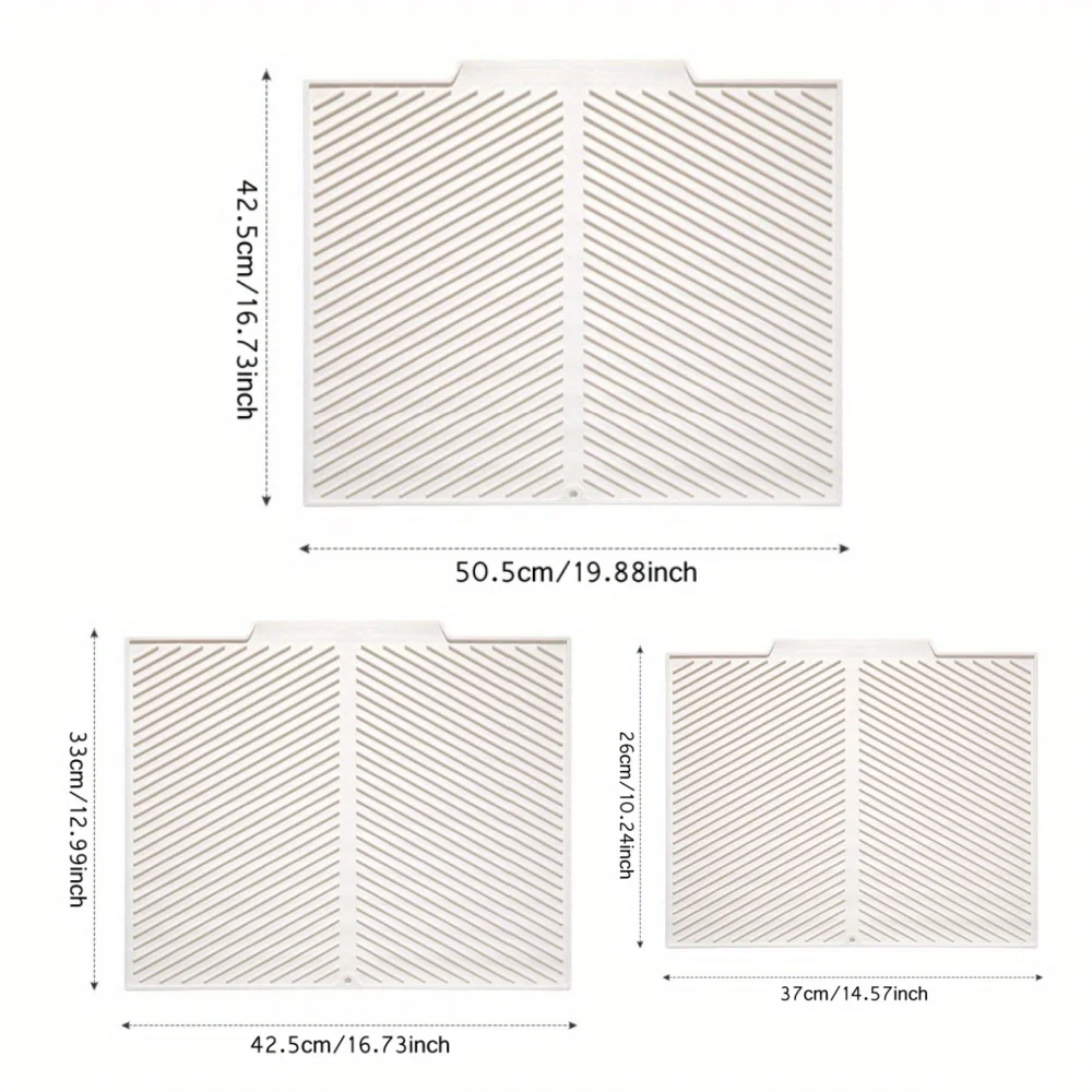 Silicone Dish Drying Mat, Collapsible Quick-Drying Non-Slip Draining Board Mats, Folding Drainer Pot Mat, Heat Resistant Mat thumbnail 6