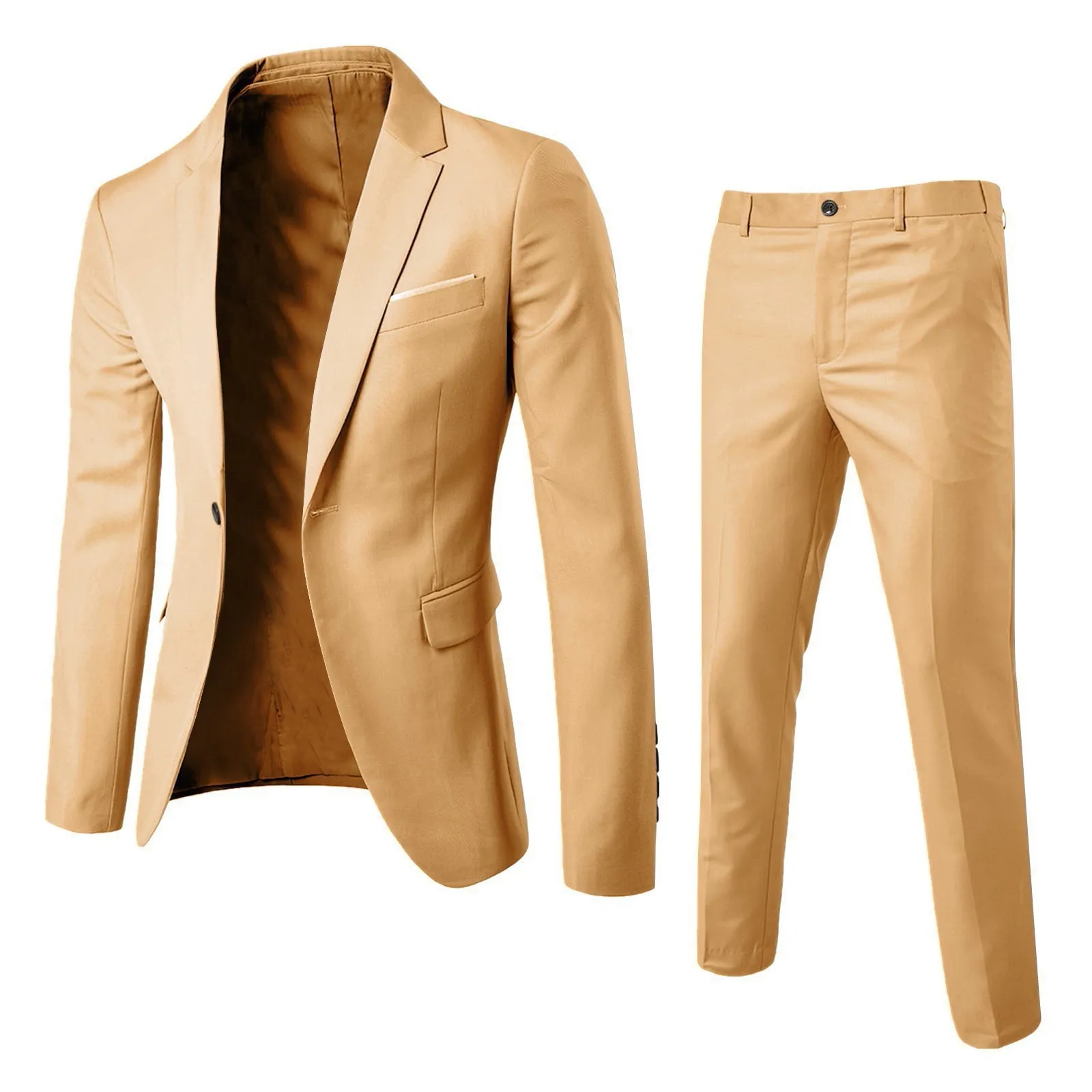 Men's Suit Set Business Formal Two-piece Set Slim Fit Small Suit Jacket Western Pants Wedding Dress Groomsman Suit thumbnail 5