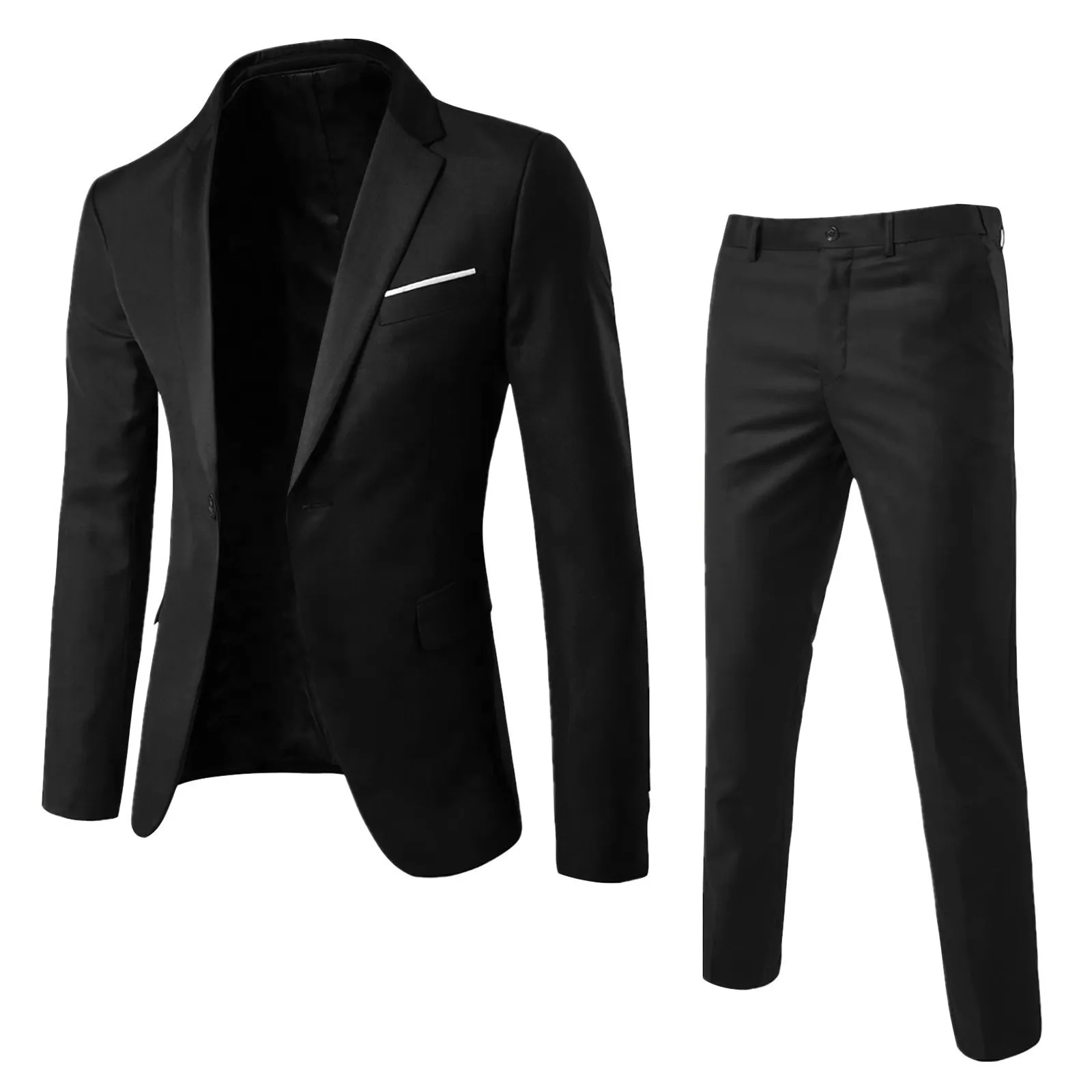 Men's Suit Set Business Formal Two-piece Set Slim Fit Small Suit Jacket Western Pants Wedding Dress Groomsman Suit thumbnail 4