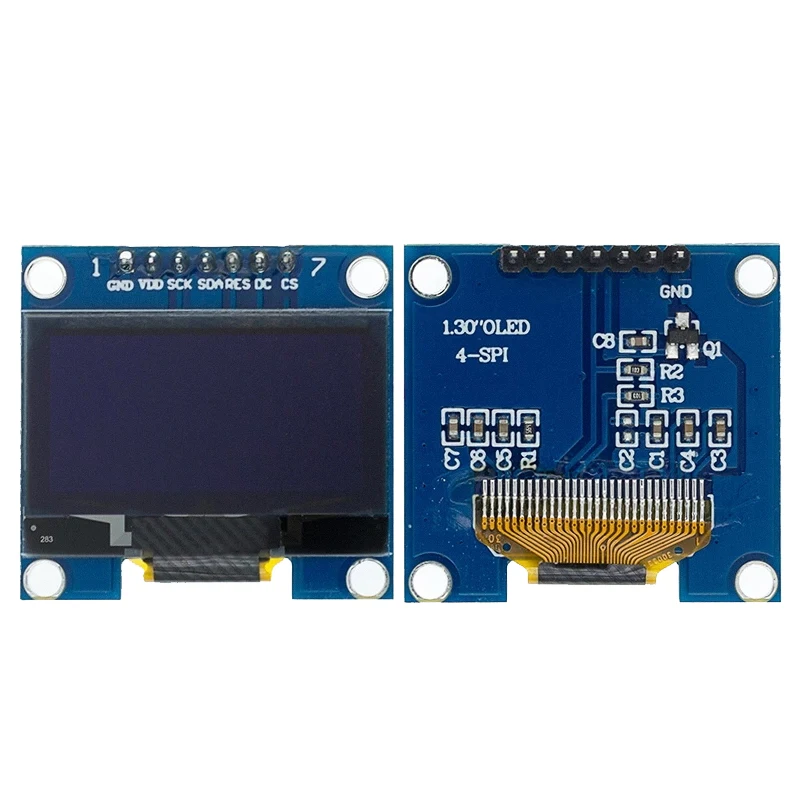 1.3 inch OLED module SPI/IIC I2C Communicate white/blue color 128X64 1.3 inch OLED LCD LED Display Module 1.3" OLED module thumbnail 3