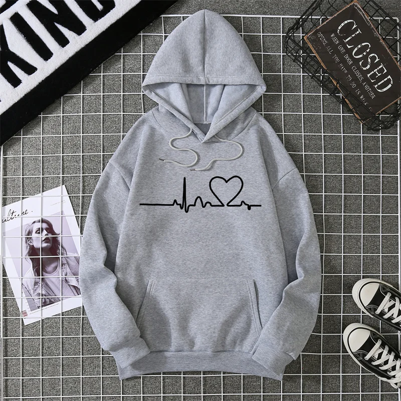 2025 Winter New Women's Hoodie High Street Unisex style Double Pockets Sweatshirts Outerwear Plus-Size Women's Clothing CYXX247 thumbnail 5