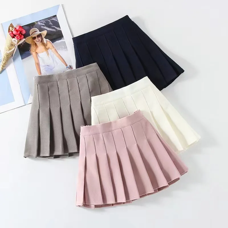 1pcs Spring Summer Girls Pleated Skirt Students Elastic A-line Skirt Kids College Style jk Skirts Childrens Fashion Short Skirts thumbnail 2