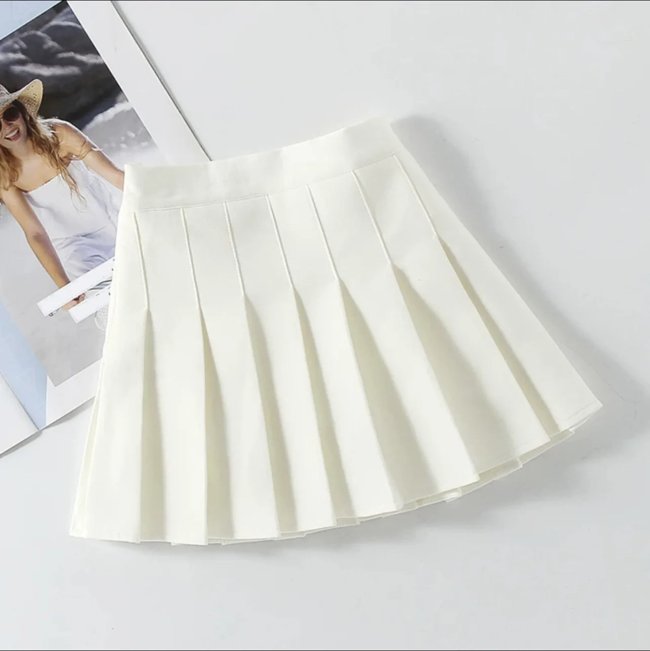 1pcs Spring Summer Girls Pleated Skirt Students Elastic A-line Skirt Kids College Style jk Skirts Childrens Fashion Short Skirts thumbnail 4