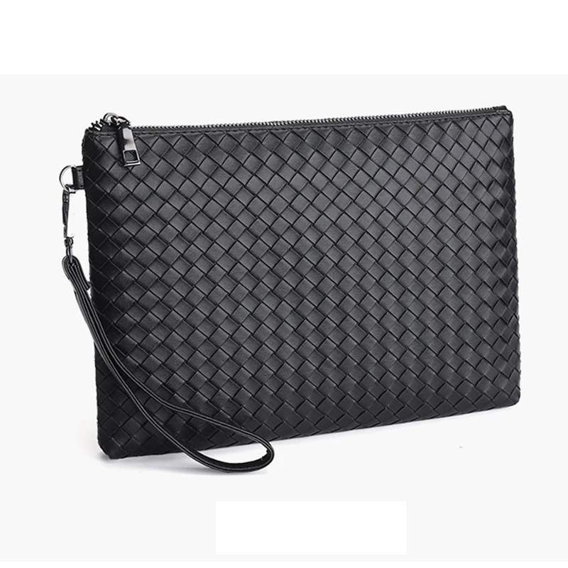 Handcrafted Soft Leather Men's Handbag Casual Large Capacity Leather Briefcase Fashionable Men's Clutch Bag for Business 2025 thumbnail 6