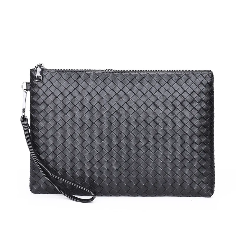 Handcrafted Soft Leather Men's Handbag Casual Large Capacity Leather Briefcase Fashionable Men's Clutch Bag for Business 2025 thumbnail 5