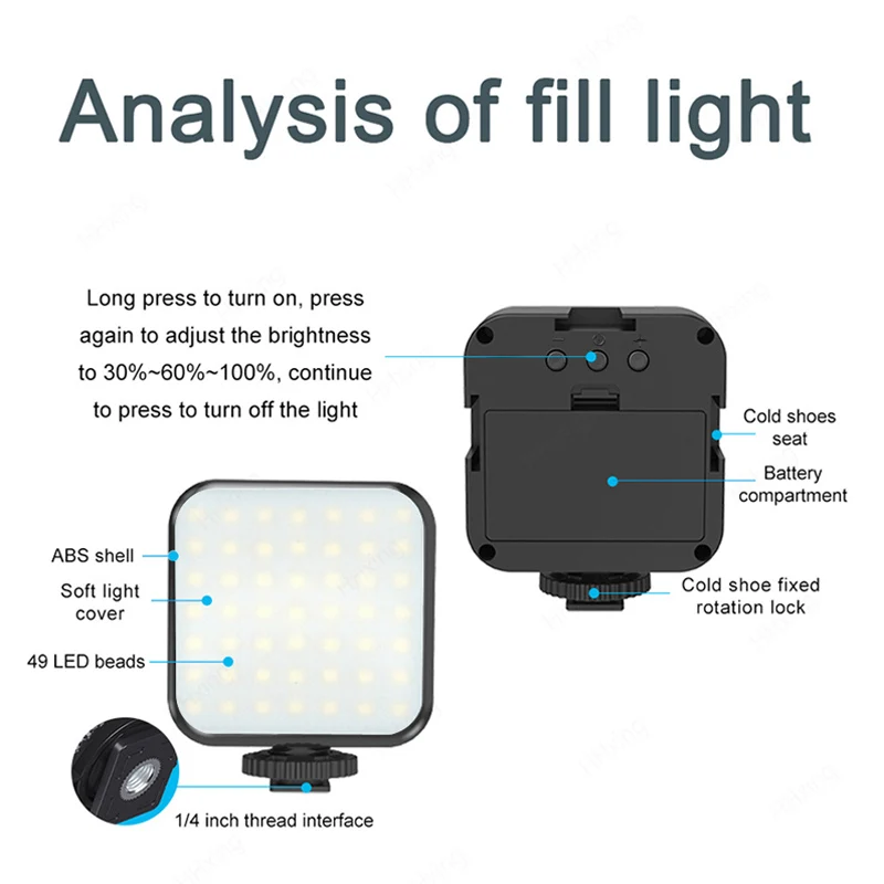 STTKGZD Led Lights Photography Lamp Live Broadcast Pocket RGB Light For Video Shooting Beauty Fill Cameras Professional Selfie thumbnail 4