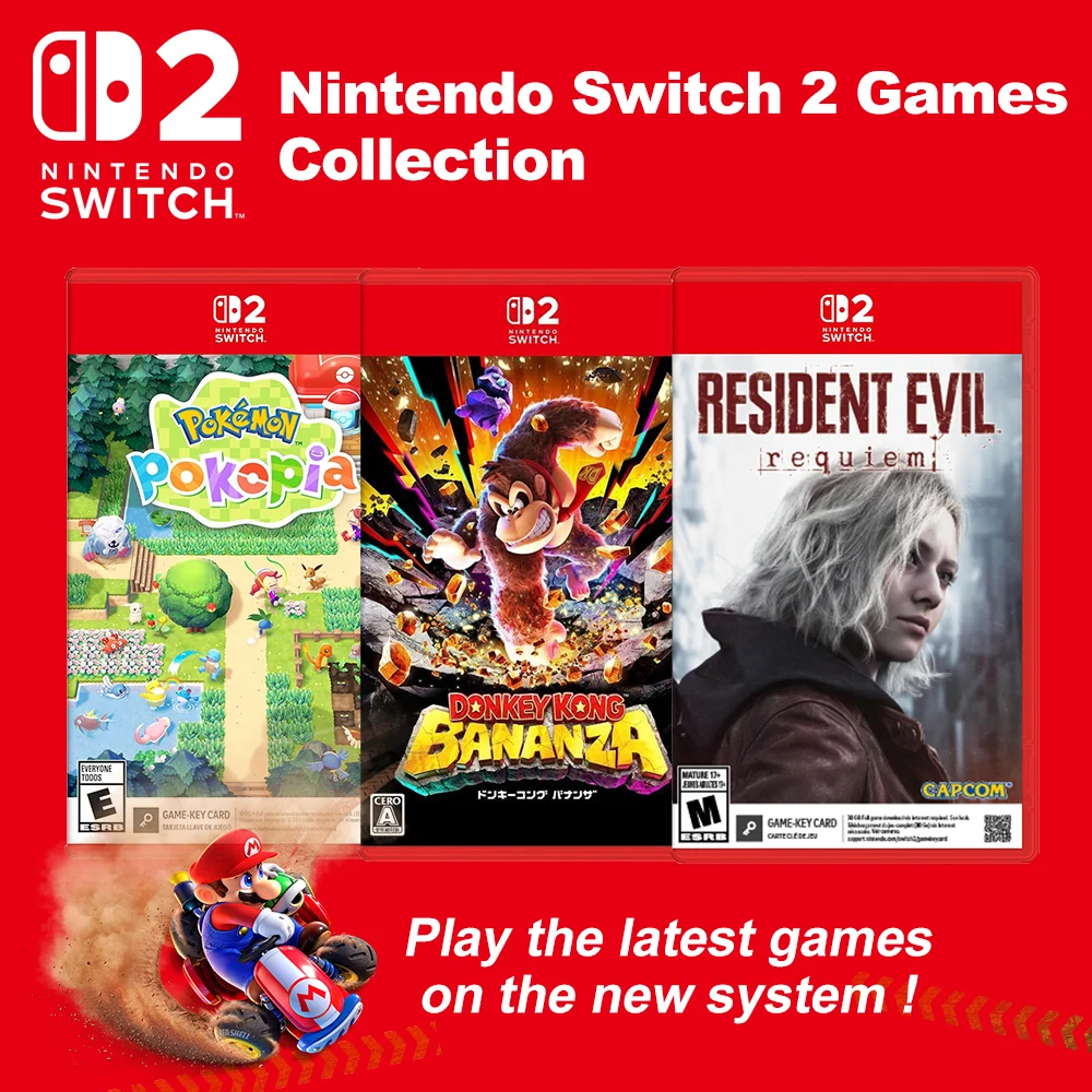 Nintendo Switch 2 Game Juego de Nintendo Swicht 2 New Games Collection Resident Evil Requiem Pokemon Pokopia Donkey Kong Bananza