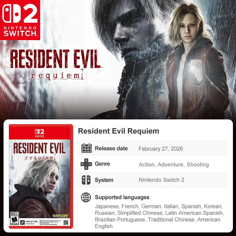 Nintendo Switch 2 Game Juego de Nintendo Swicht 2 New Games Collection Resident Evil Requiem Pokemon Pokopia Donkey Kong Bananza thumbnail 3