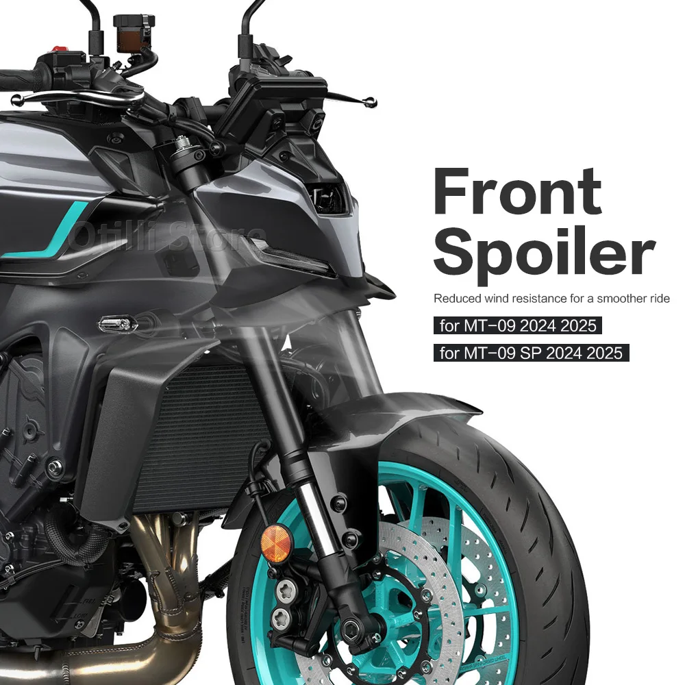 New Motorcycle Black Naked Front Spoiler Winglet Aerodynamic Wing Kit Spoiler For YAMAHA MT-09 SP MT 09 MT09 2024 2025 thumbnail 2