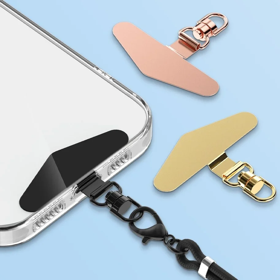 360° Rotation Metal Steel Phone Tether Tab Cell Phone Lanyard Patch Gasket Universal Cellphone Lanyard Safety Connecter Piece thumbnail 4