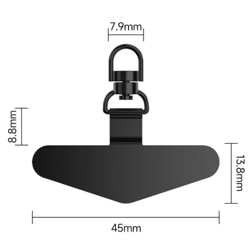360° Rotation Metal Steel Phone Tether Tab Cell Phone Lanyard Patch Gasket Universal Cellphone Lanyard Safety Connecter Piece thumbnail 6