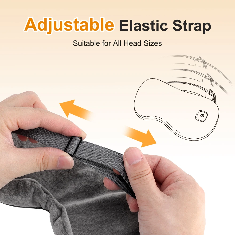 Cordless Hot Compress Massage Eye Mask Electric Vibration Heated Eye Massager Relieve Eye Strain Dark Circles Sleeping Eyeshades thumbnail 4