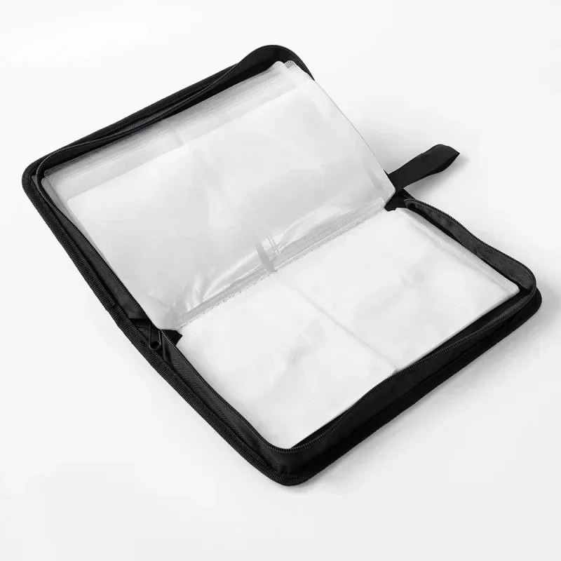 Portable Zipper DVD CD Holder 80pcs Capacity Storage Pouch Bag Double-side CD DVD Storage Sleeve Case Wallet Album Carrying Case thumbnail 2