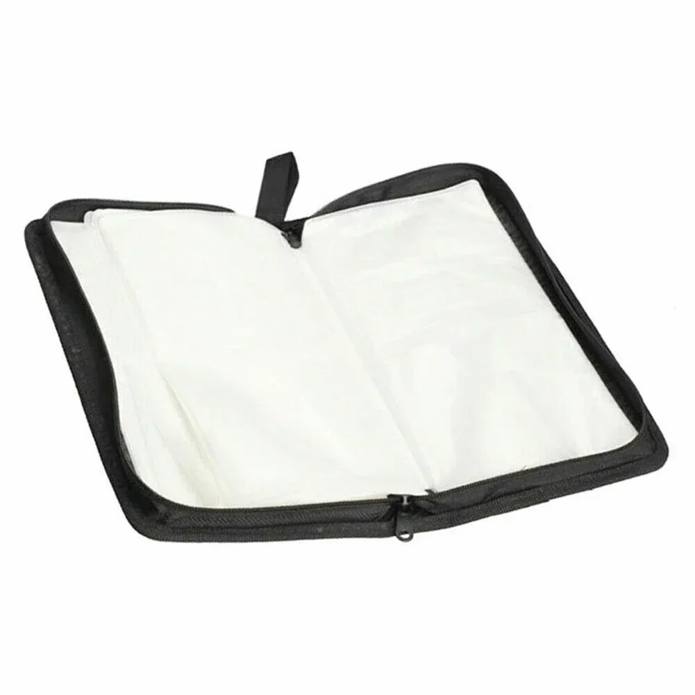 Portable Zipper DVD CD Holder 80pcs Capacity Storage Pouch Bag Double-side CD DVD Storage Sleeve Case Wallet Album Carrying Case thumbnail 6