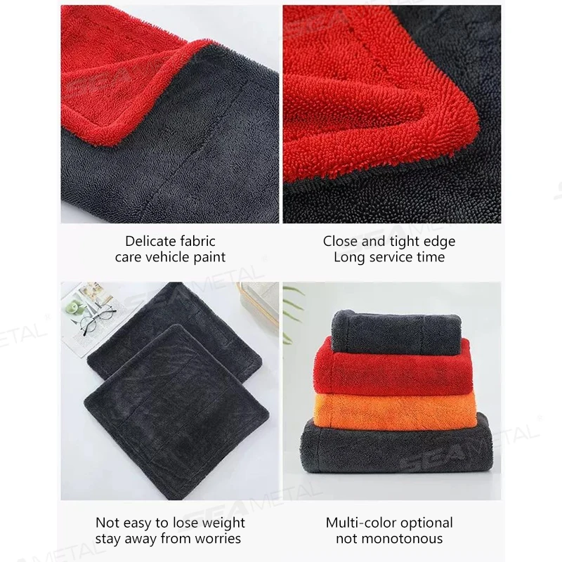 SEAMETAL Heavy-Duty Car Towel 1200GSM Super-Absorption Microfiber Drying Cloth Ultra-Soft Scratch-Free Car Detailing Towel thumbnail 6