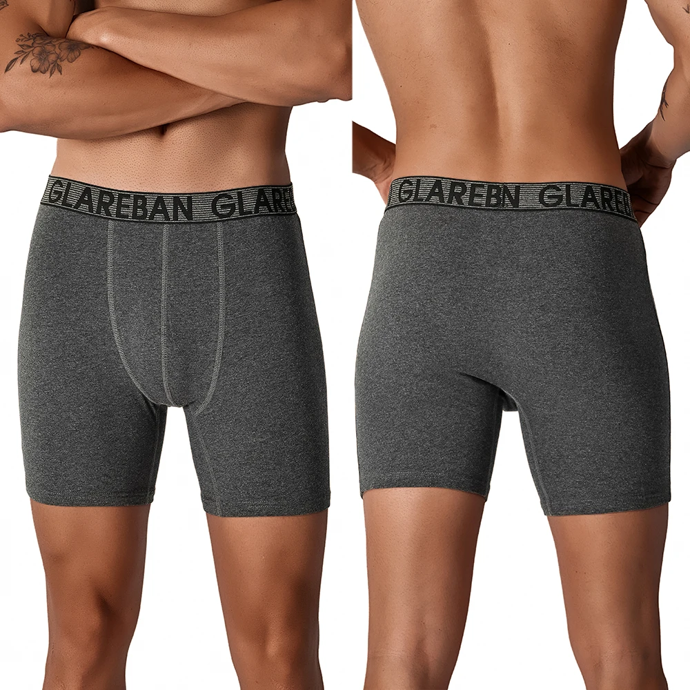 5pcs Set Mid-Long Cotton Brand Boxer Shorts for Men Underwear Breathable Male Underpants Briefs Boxershorts Slips Soft Panties thumbnail 6