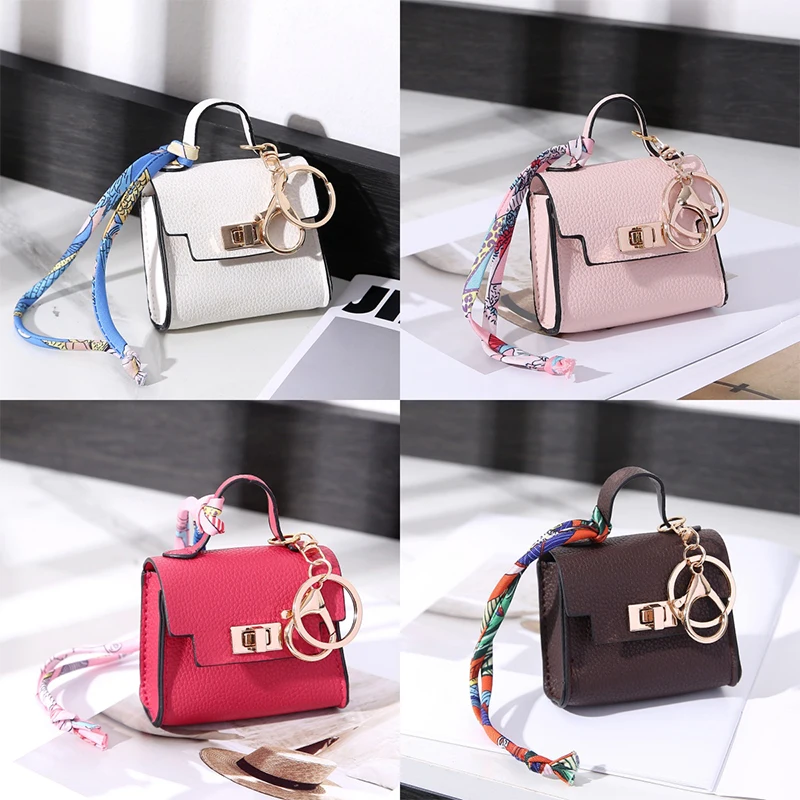 Light Luxury High-end Coin Purses Fashionable Exquisite Bag Accessories New Silk Scarf Bracelet Portable Mini Keychain Pendants thumbnail 5