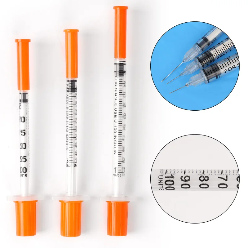20/50/100Pcs Disposable Veterinary Syringe Manual Push Syringe 0.3/0.5/1ml Needle Farm Animal Syringe with Needles Cat Dog Pig thumbnail 3