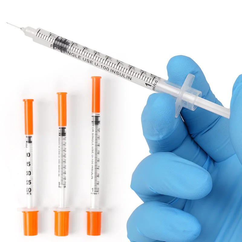 20/50/100Pcs Disposable Veterinary Syringe Manual Push Syringe 0.3/0.5/1ml Needle Farm Animal Syringe with Needles Cat Dog Pig thumbnail 2