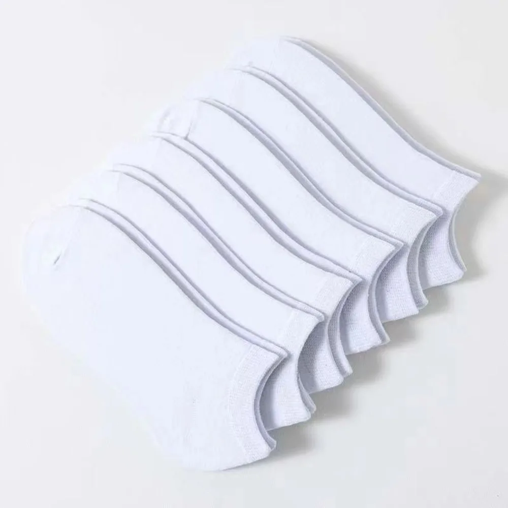 Unisex Casual Plain Color Boat Socks Thin Breathable Comfy Anti Odor Sweat-absorbing Ankle Socks For Men Women black,white,gray thumbnail 4