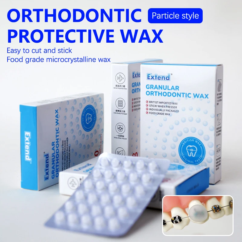60 Capsules Dental Wax For Braces Anti-grinding Food Grade Denture Wax Individually Packaged Superior Hygiene For Braces Bracket thumbnail 2