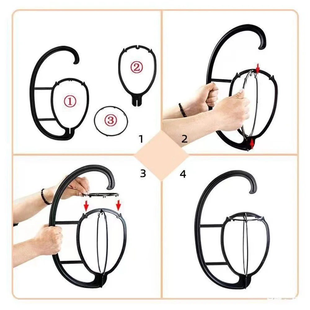 Multiple Wig Stand Holder Hanging Hair Extensions Wigs Accessories Organizer Storage Solution for Beauty Care thumbnail 4