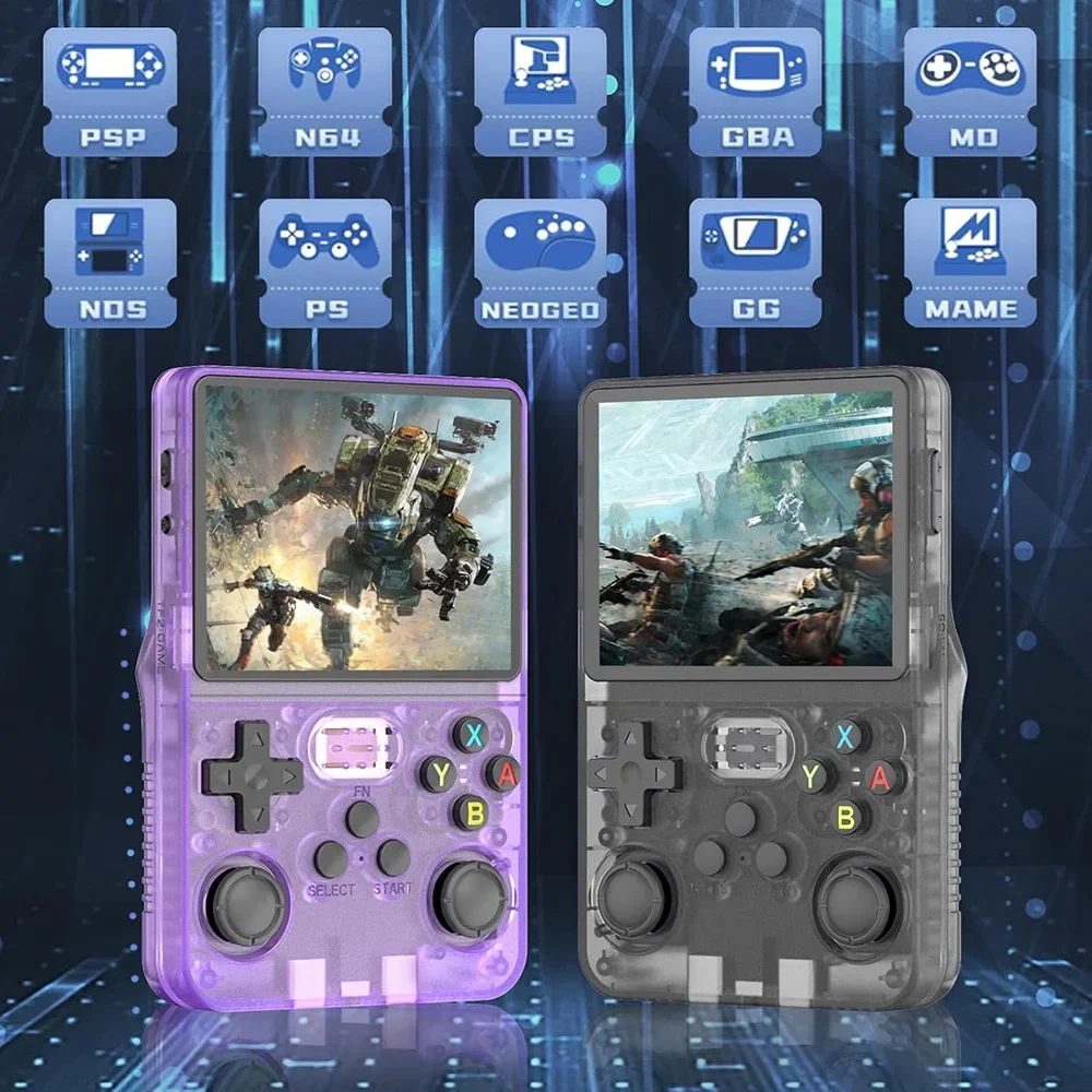 R36S Classic Retro Game Console with ARKOS System Video Games Single Card Portable Hand-held Gaming Console Kids Gift 3.5 Inch thumbnail 5