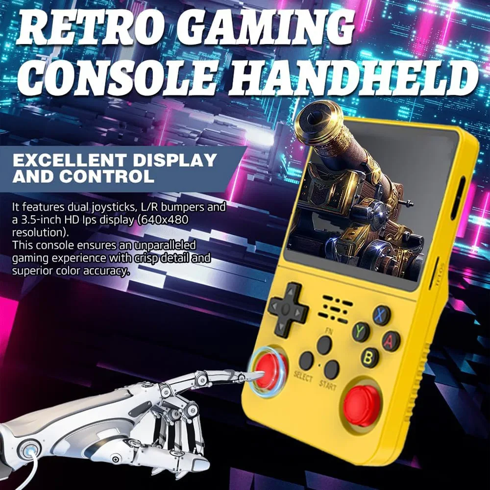 R36S Classic Retro Game Console with ARKOS System Video Games Single Card Portable Hand-held Gaming Console Kids Gift 3.5 Inch thumbnail 2