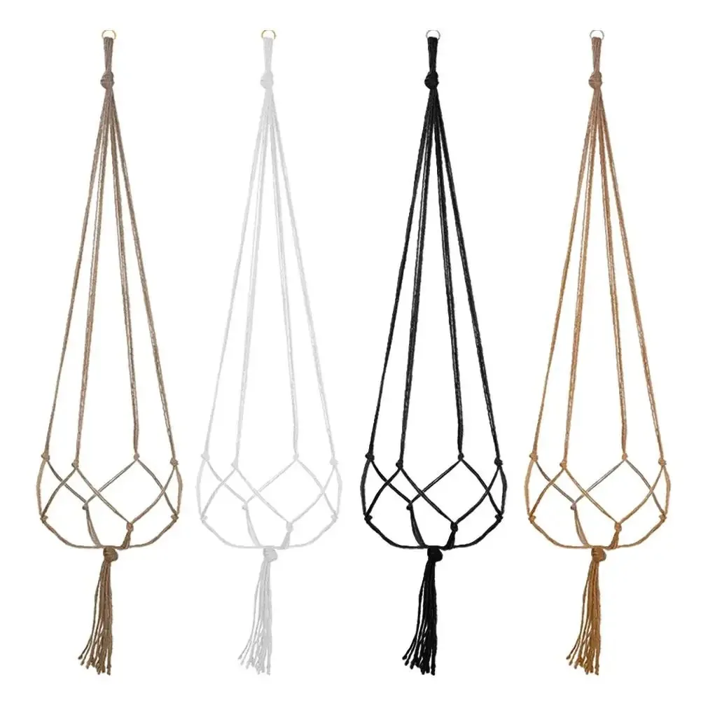 Hanging Plant Pot Hanging Basket Vases with Hook Creative Macrame Suspension Plant Planters for Hanging  Flower Pot Net thumbnail 6