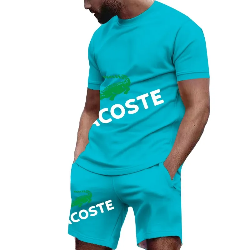 2025 men's fashion, T-shirts, short sleeves and shorts, casual wear, summer trends. thumbnail 4