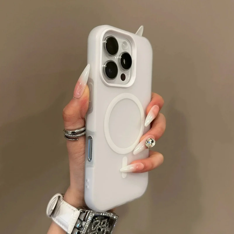 Luxury Candy Color 2 IN 1 For Magsafe Case for iPhone 17 16 15 14 Plus 13 11 12 ProMax Air Magnetic Wireless Charge Bumper Cover thumbnail 4