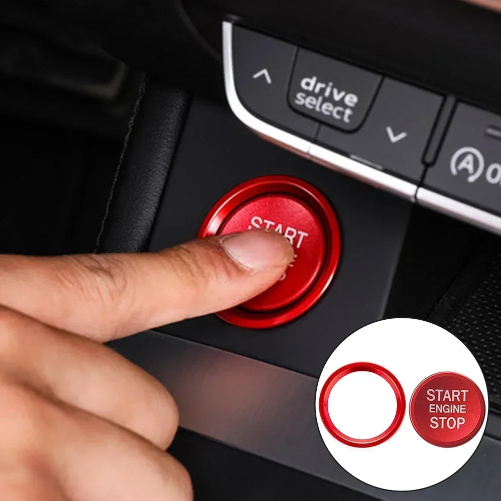 1/2Pcs Car Styling Sticker Ring Auto Engine Start Stop Button Cover Case for Audi A4 B8 B9 A5 A6 4f A7 C7 Q3 Q5 S3 Accessories thumbnail 3