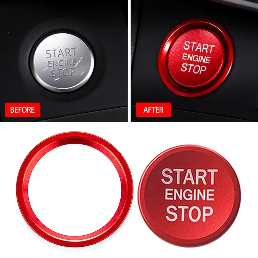 1/2Pcs Car Styling Sticker Ring Auto Engine Start Stop Button Cover Case for Audi A4 B8 B9 A5 A6 4f A7 C7 Q3 Q5 S3 Accessories thumbnail 5