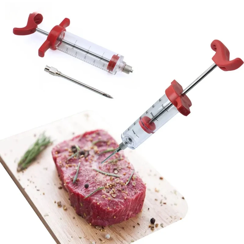 1PC Kitchen Seasoning Injector  Turkey Needle Marinade Injector  Kitchen Accessories  Grill Needle Party Supplies  BBQ Tools thumbnail 4