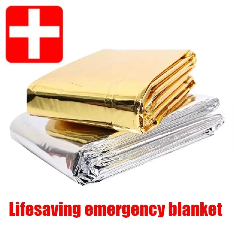 15-1Pcs Emergency Thermal Blanket Folding Waterproof Windproof Sunshade Rescue Blanket Outdoor Survive First Aid Camping Mat Pad thumbnail 2