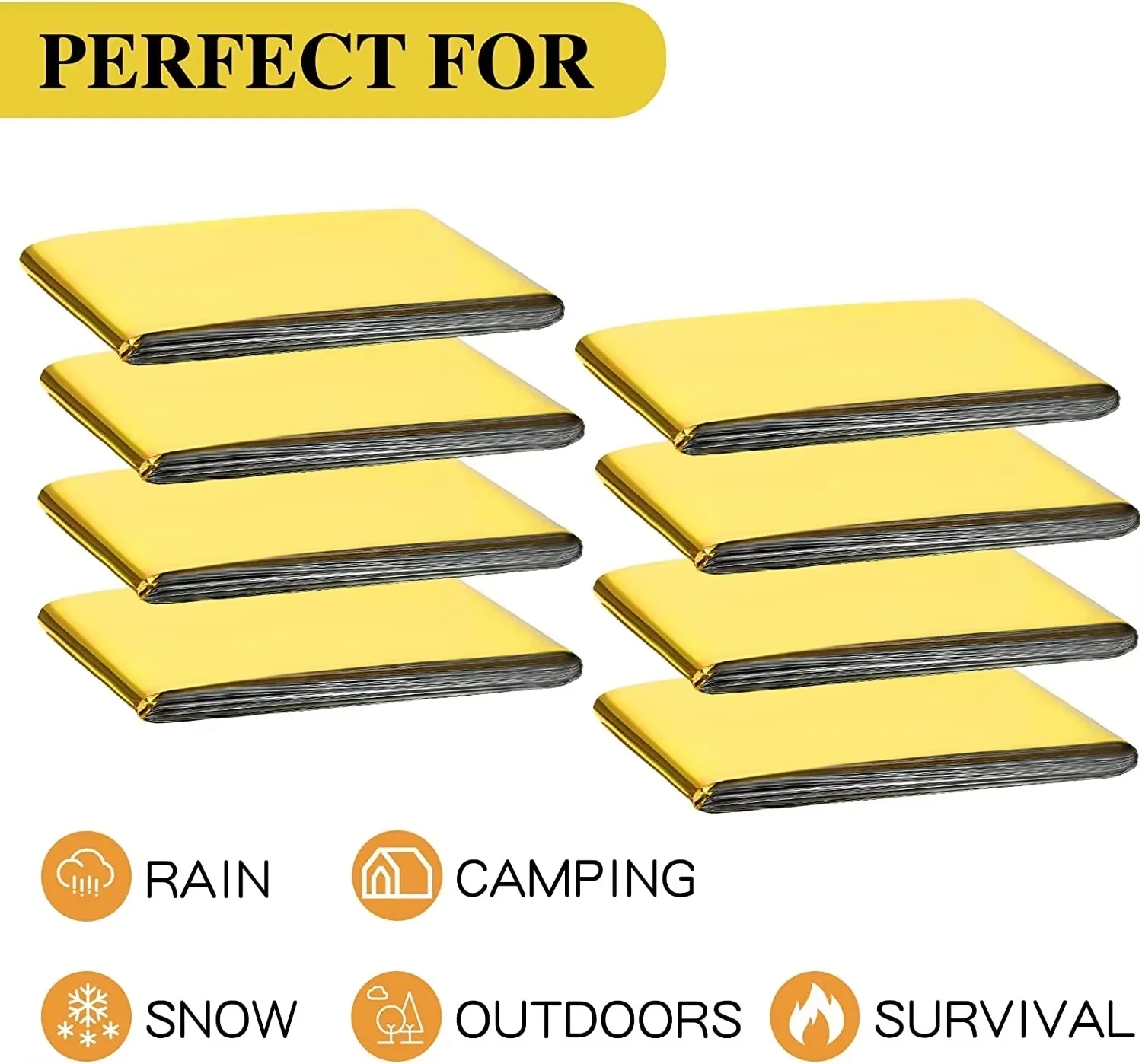 15-1Pcs Emergency Thermal Blanket Folding Waterproof Windproof Sunshade Rescue Blanket Outdoor Survive First Aid Camping Mat Pad thumbnail 3
