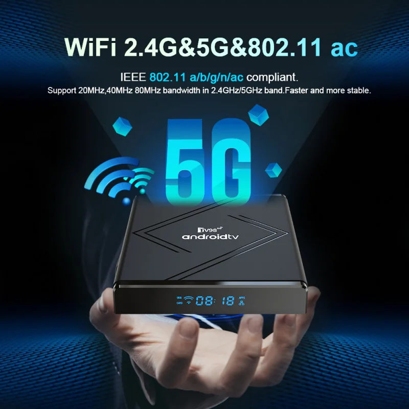 New TV98 ATV Pro Plus TV Box Android 14 Media Player 4G 5G Dual Wifi6 8K 4K BT5.0 Voice remote Allwinner H313 Quad Core iptv thumbnail 4