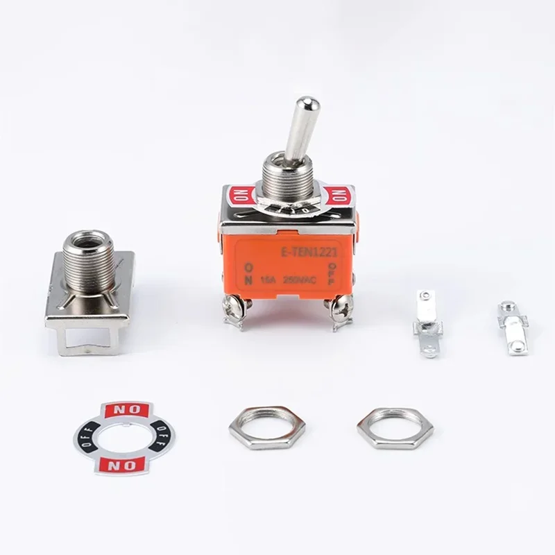 5Pcs Miniature Toggle Switch SPST SPDT DPDT 250V/15A 2 3 Position Power Switch E-TEN-1021/1121/1122/1221/1321/1322 thumbnail 4