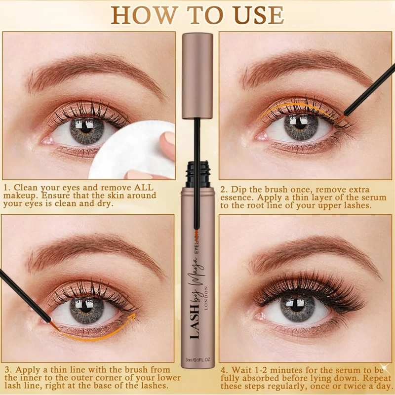 New Eyelash Growth Serum Liquid For Eyelashes Enhancerye Mascara Lengthening Thicker Treatment Dropship thumbnail 3