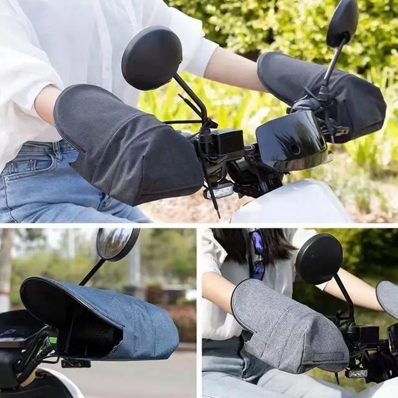 Motorcycles Handlebar Gloves For E-bike Motorcycles Outdoors Sun Protection Windproof Waterproof Handlebar Cover Accessories thumbnail 6
