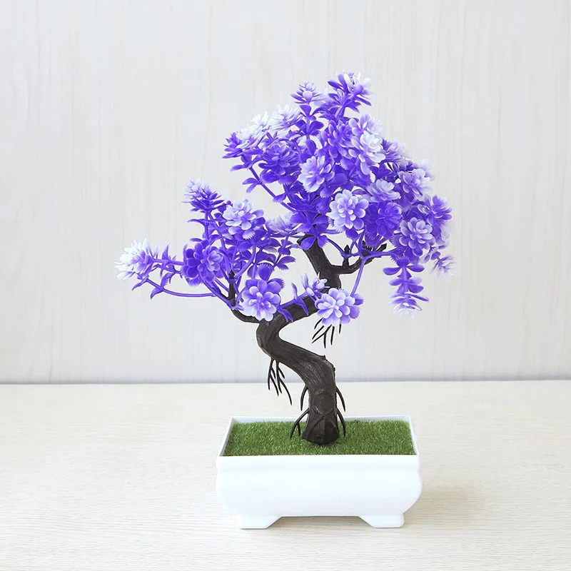 Fake Plant Potted Artificial Plants Decoration Potted Bonsai Small Tree Pot zen Garden Ornaments Table Home Room Decoration thumbnail 4