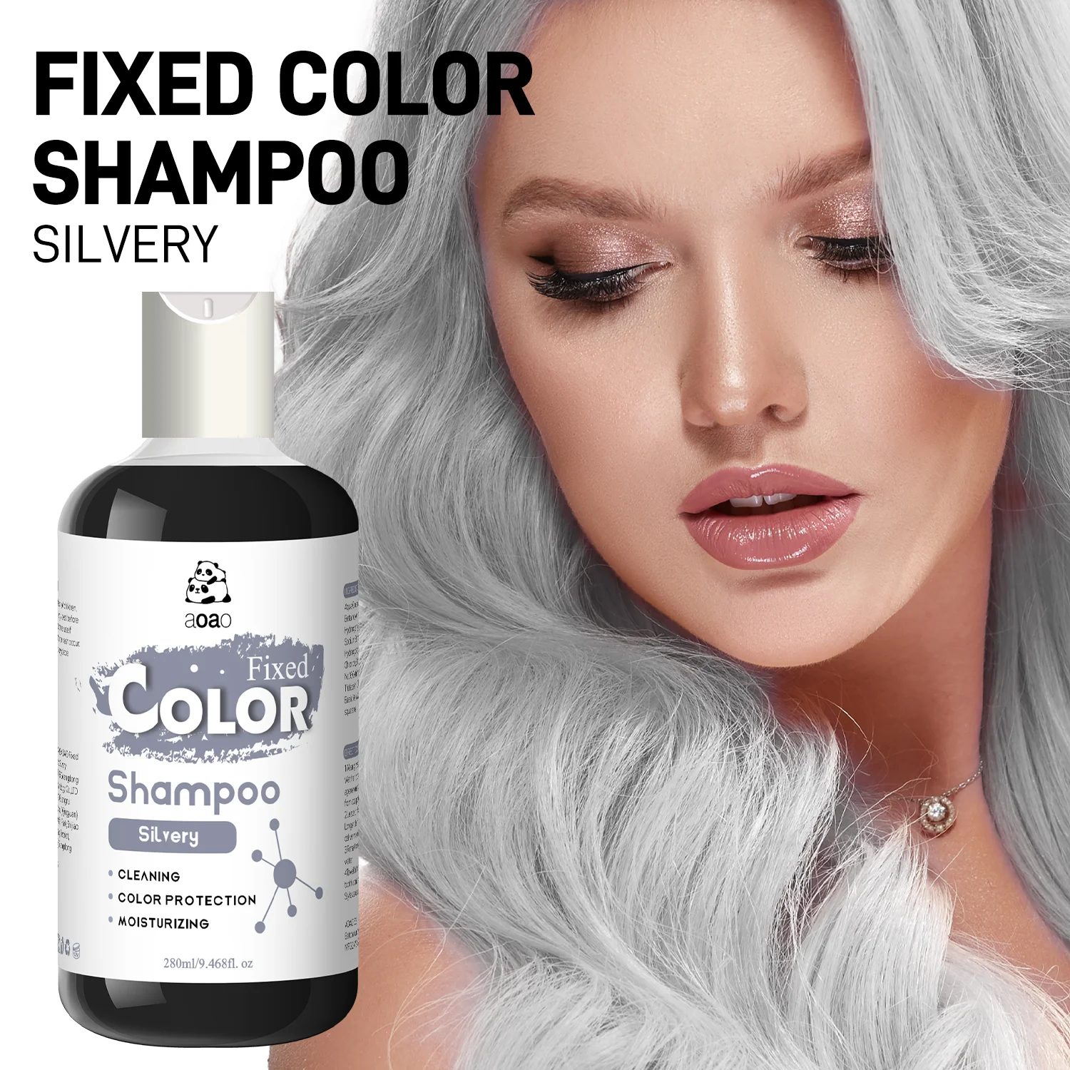 Silver color fixing shampoo cleansing hair color cleaning shampoo thumbnail 3