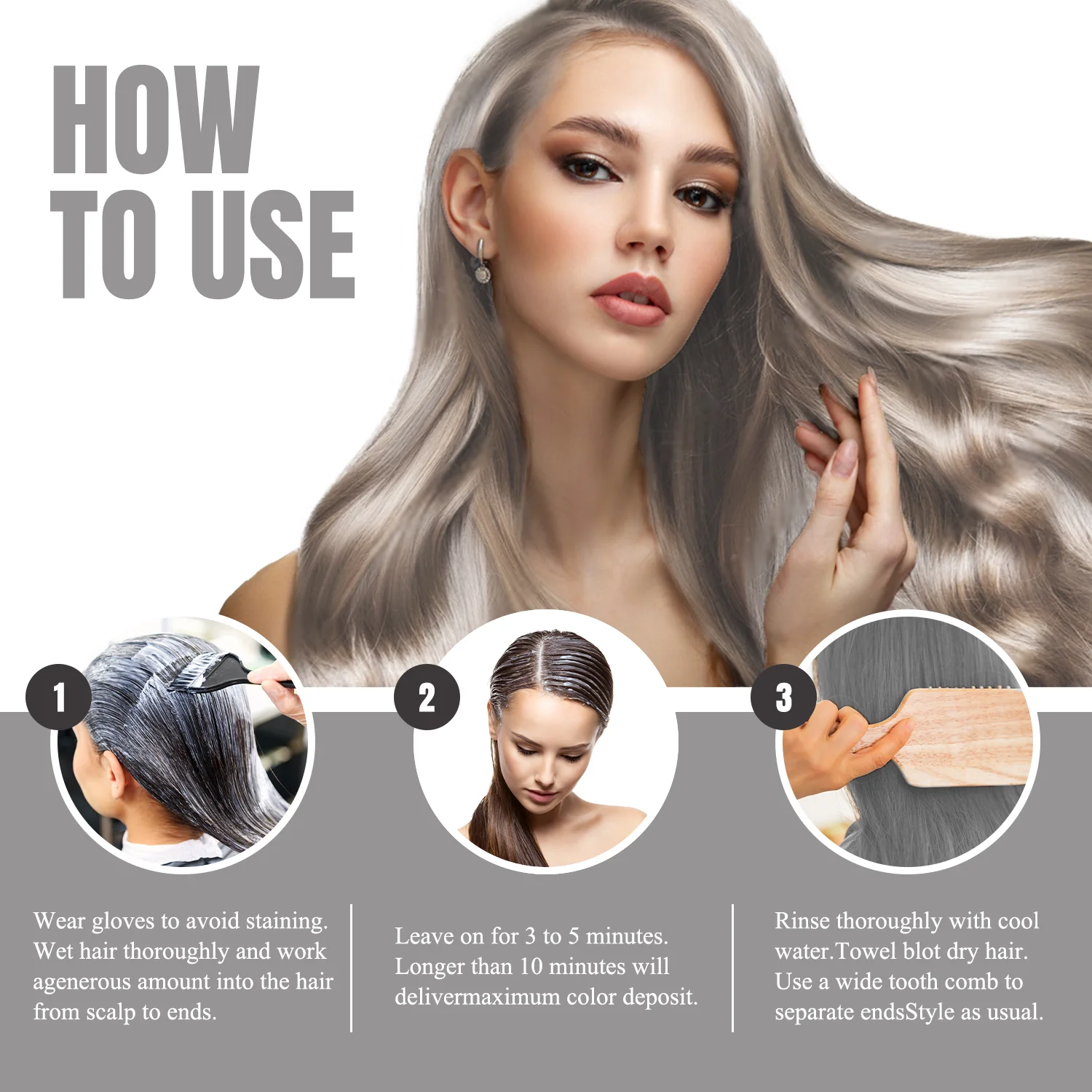 Silver color fixing shampoo cleansing hair color cleaning shampoo thumbnail 5
